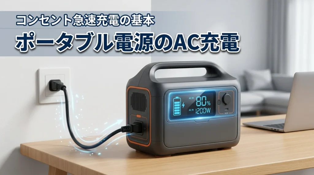 ポータブル電源のAC充電とは？コンセント急速充電の基本をしっかり解説